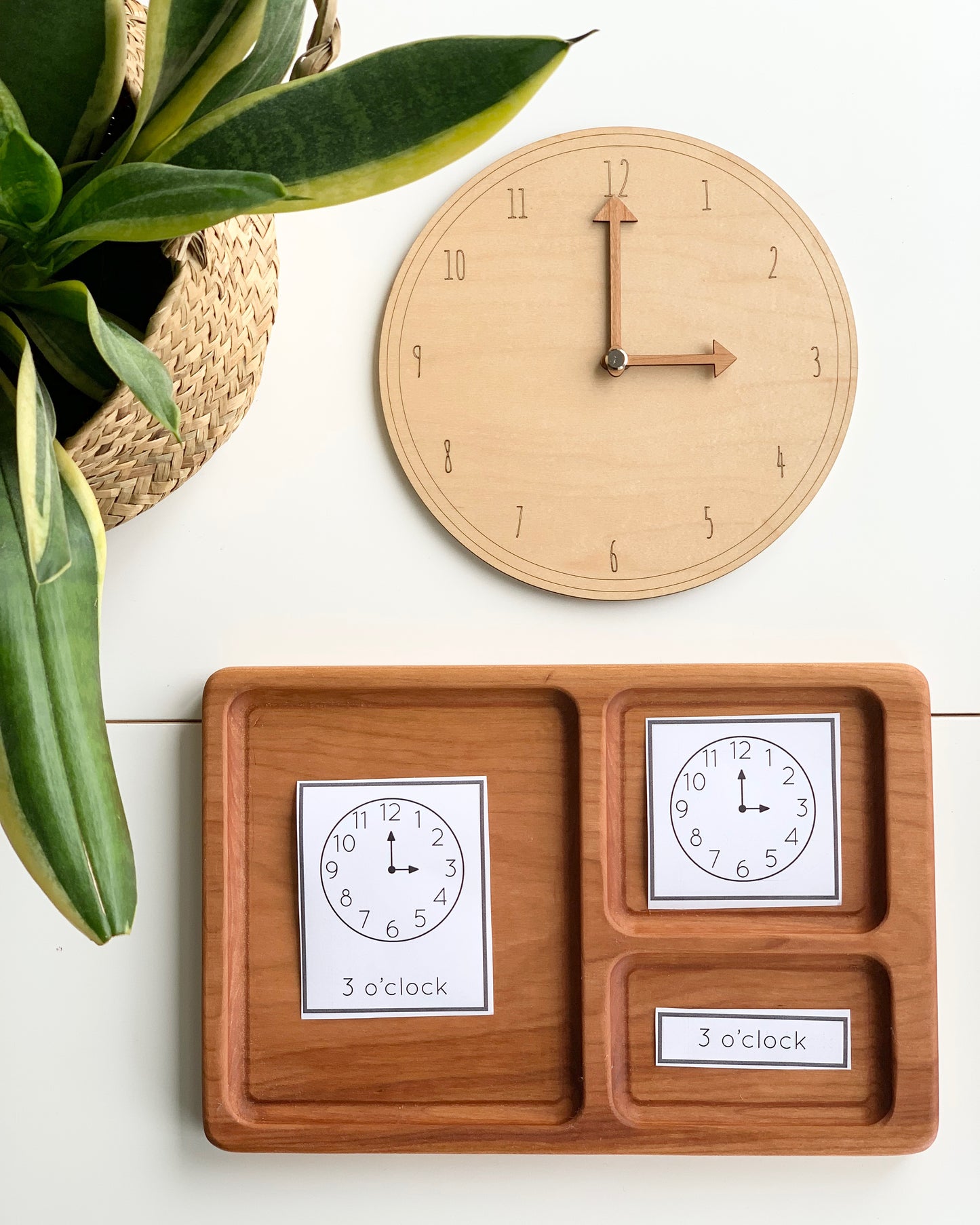 Wooden Play Learning Clock